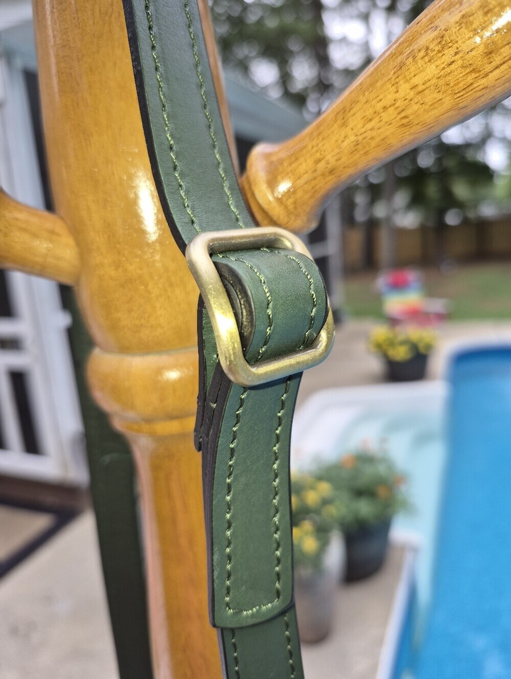 Anonimo Florentine Crossbody, Genuine Leather, Hunter Green - Picture 7 of 10